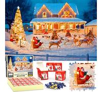 Advent Calendar Christmas 2024 The Jigsaw Puzzle -1008 Pieces, 24 Boxes Puzzles for Adults and Kids, Home Decoration, Christmas Puzzles Gift