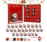 Advent Calendar Christmas 26 Days Gemstone Art Alphabet Home Decoration