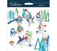 Advent Calendar Christmas Card Penguins & Bears Xmas Countdown Greeting Card - Caltime - By Caltime - Festive Imagery, Whimsical Design, Heartfelt Gesture, Eco-Friendly, 24 Doors To Open