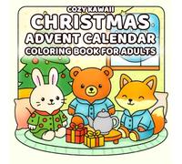 Advent Calendar Christmas Coloring Book: 25 easy Designs, Suited for Adults & older Children, who prefer simple, cute & cozy illustrations