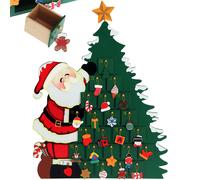 Advent Calendar Christmas Tree with Santa Wood Reusable