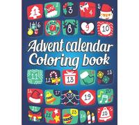 Advent Calendar Coloring Book: Countdown to Christmas Big Easy Coloring Pages and Word Search Activity for Kids