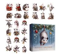 Advent Calendar Countdown, 2D Flat Acrylic Christmas Tree Ornament, 24 Days Acrylic Jewellery Countdown Calendar, for Men, Women, Girls, Teenagers, Spouse, Children and