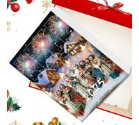 Advent Calendar Countdown Calendar 2D Acrylic Jesus Pendant Calendar 2025 | Cute Hanging Wall Decoration for Collectors Door Entrance Party Indoor Home Festival