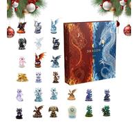 Advent Calendar Dragon 2025 - Acrylic | Countdown Calndary 'Dragon Ornament | Calndario 'Advent Drägon 2025, Countdown to Christmas 24 Days with de