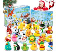 Advent Calendar Ducks 2025, Advent Calendar Children's Squeaky Duck, 24 Christmas Squeaky Ducks for 1 2 3 4 5 6 7 8 9 10 12 Years Boys Girls Christmas Gifts