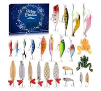 Advent Calendar Fishing Halloween Countdown, 12/24 Days Fishing Lures Set, Fishing Advent Calendar 2024, Fishing Lure Advent Calendar for Fishing Lover, Men and Boys (24 Days)