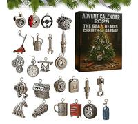 Advent Calendar for Adults 2025, The Gearhead’s Christmas Garage, 24 Days of Miniature Car Parts & Tools for Car Enthusiasts, Automotive Christmas Countdown for Cars Lovers (Black)