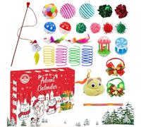 Advent Calendar for Cats - 24 Day Interactive Toy Set, Holiday Countdown Gift | Cat Toy Collection Fun Pack