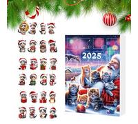 Advent Calendar For Christmas Countdown - 2D Acrylic Kitten Decorative Pendant,24 Day Christmas Countdown Decoration - For Winter Holiday Christmas Tree Gift Bag And Stuffing The Christmas Stockings