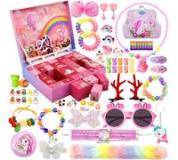 Advent Calendar for Girls 2025 - Christmas Countdown Gift - Xmas Calendar with 24 Days of Surprises including Jewelry, Hair Accessories, Unicorn Bracelet, Ring, Hair Clips, Necklace, and Coin Purse