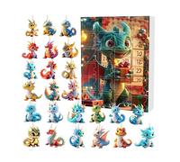 Advent Calendar for Kids, Dragon Advent Calendar 2025, 24 Day Christmas Countdown with 2D Flat Hanging Dragon Decor, Gift for Dragon Lovers