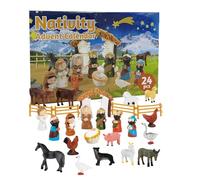 Advent Calendar for Kids,Nativity Advent Calendar - Countdown to Christmas Nativity of Jesus Anime Figures,Anime Nativity Collectible Figures