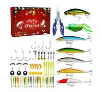Advent Calendar for Teens | 24 Days Christmas Advent Calendar Lures | Holiday Bait Kit for Home Decor Father's Day Holiday Season Outdoor