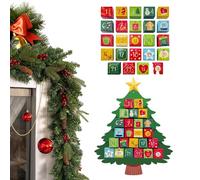 Advent Calendar for the Christmas Season | 24-Day Countdown with Christmas Pendants - Handmade Christmas Tree Decoration - for Winter Holidays Party Car Family Celebration
