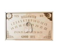 Advent Calendar Gift Set Halloween Countdown Board With Effect Countdown Halloween Spaceships The Sun The Moon Calendar Shaped Calendar Cutting Two Decoration Diy(Khaki, One Size)