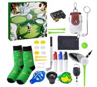 Advent Calendar Golf Motif 24, Holiday Calendar - Golf Gift Set with Clubs Balls Tees Counting Cards for Christmas Valentine's Day Men Adults Teenagers