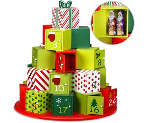 Advent Calendar Green Wood 325x39cm Reusable