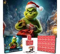 Advent Calendar Grinch Jigsaw Puzzles for Kids Adults, 24 Box 1008 Pieces Christmas Puzzle Countdown Calendar, Funny Christmas Game Gift Wall Decor, 20.5 x 29.6 inches