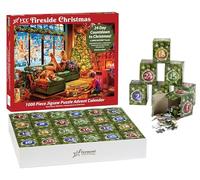 Advent Calendar Jigsaw Puzzle 1000 Pieces - Fireside Christmas Countdown Calendar - 2026 Advent Calendar - 24 Sections to Complete - A Simple Sections® Jigsaw Puzzle - Vermont Christmas Company