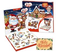 Advent Calendar Kinder POP UP 2025 with 24 Kinder Chocolate Surprises + Customizable Cia&Co Card · Christmas Design with Santa and Reindeer · 125 g