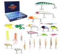 Advent Calendar Men 2025 24 Days Christmas Fish Countdown Calendar Fishing Lures Set Creative Xmas Countdown Calendars with Realistic Fishing Lures for Men Husband