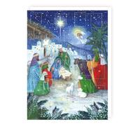 Advent Calendar Nativity Christmas - 24 Doors Adorable Xmas Religious Design