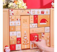 Advent Calendar Puzzle Toy for Kids - DIY Holiday Countdown Calendar - 24 Day Christmas Activity Set Festive Family Tradition for All Ages (Yellow, 33. 5x30. 5cm)