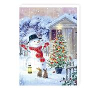 Advent Calendar Snowman Hares Christmas - 24 Doors Adorable Xmas Fun Design