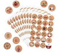Advent Calendar Stickers 1-24, 240 Piece Christmas Number Stickers 1-24, Self-Adhesive Advent Number Sticker for Present Bags, DIY Countdown Crafts & Decorations