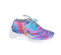 Advent Calendar Women Trainers Wide Fit Wedge Walking Sneakers Casual Fashion Non Slip Walking Shoes Lightweight Low Top Lace Up Orthopedic Wedge Trainers for Women Purple 4.5