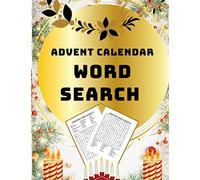 Advent Calendar Word Search: Puzzle Book For Adults and Kids Gift Present Winter Countdown Advent Calendar Senior