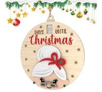 Advent Calendars 2024, Christmas Countdown Calendar - Countdown to Christmas Sign Pendant, Reusable Wooden Countdown Decoration, Hanging Decor Pendant