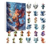 Advent Calendars 2025 Christmas Dragon | Miniature Dinosaur Ornament - 24 Days for Girls, Boys