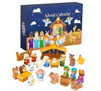 Advent Calendars 2025, Nativity Scene Advent Calendars 2025 With 25 Pieces Christian Religious Decorations Set Christmas Countdown For Home Classroom Office Church Shelf Desk