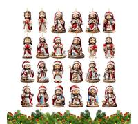 Advent Calendars | Christmas 24 Days with Jesus, 2D Acrylic Decoration for Parties Meetings Activities Wall Display House