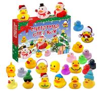 Advent Calendarss 2025 Rubber Ducks, Christmas Countdown Calendar 24 Days Rubber Duck AdventCalendar 24 Creative RubberDuck Bath Toys Cute Bath RubberDucks Duck AdventCalendars For Kids
