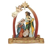 Advent Candle Holder Detailed Nativity Set Mary Joseph Baby Jesus Angel Christmas Centerpieces for Tables Spiritual Decorative Use Nativity Sets & Figures, Advent Wreath Candle Holder, Christmas C