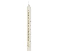 Advent Candle in Red Ivory Or White, 25cm Dinner Shape Candle with Countdown to Christmas Day (Ivory and Gold)