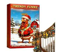 Advent Chick Ornaments - Reusable 24 Day Pendant, 2D Holiday Countdown, Tree Window Hanging, Wall Door Decoration, Cute Animal Pendant | Chick Countdown Calendar to Promote Friends