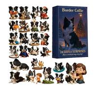 Advent Christmas 2025,Dog Decor 2D Acrylic 24 Days,Countdown Calendar Holiday Ornament - for Wall Study Office Wreath Mantel Garden Bedroom Backyard Front Door Staircase Window Sill