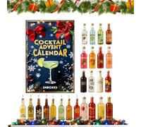 Advent Cocktail Calendar | 3D Countdown Christmas Ornaments | Cocktail Ornaments Countdown Calendar,for Bar Party Holiday Birthday Door Kitchen Mantle Friends Family