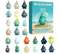 Advent Countdown 2025 - Sea Glass Gnome Theme, 2D Acrylic Board, Festive Display Ornament, Interactive Toy Set | Creative Christmas Calendar for Family Kids Teens Learning Development Activity