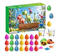 Advent Countdown Calendar | 24 Days Christmas Holiday Countdown - Dinosaur Egg Stocking Stuffers for Festive Decoration Classroom School Daily Family Activity