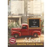 Advent Countdown Gentle Puzzle Book: No Reverse Large Print Word Search & Easy Word Scrambles for Adults and Seniors - Christmas Daily Puzzles, Gentle ... Pages (No Reverse Word Search Books)