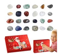 Advent Crystal Christmas | 24 Days Stone Collection - Countdown Calendar Holiday Stone Set | For Spirituality Seekers Collectors Children Adults Home Holiday Organisers Class Teacher