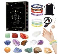 Advent Crystal Countdown - 24 Day Christmas Bracelet Calendar for Holiday Excitement | Sparkling Jewelry with Hidden Gem & Festive Display Design for Desk and Holiday Vacation Fun