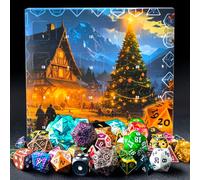 Advent Dice Calendar Gift Set with 24 Random Mystery Dice,24 Christmas Countdown Dice