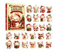 Advent Jewellery 2D Acrylic Animal Figures Pendant Box | 24-day countdown dragon jewellery for backpack, home, branches, indoor, rear view mirror in the car