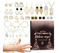 Advent Jewelry Countdown Calendar - Keepsake 2025, Count Down To Christmas Jewelry Earrings Calendar | For Pupils Adults Kids Girls Friends Home School Party Commuting